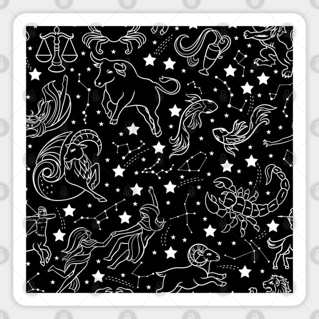 Zodiac Pattern Magnet by Milmino